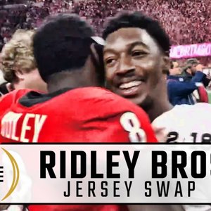 Calvin Ridley, Riley Ridley swap jerseys after Alabama beat Georgia for national title