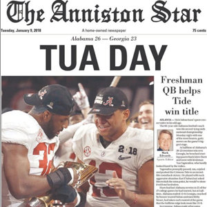 National Title edition:  The Anniston Star
