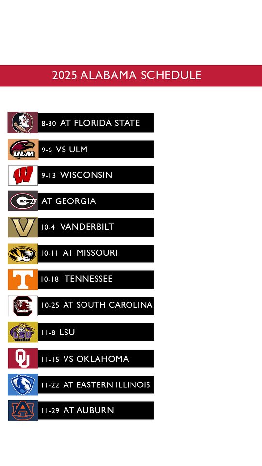 2025 Schedule Wallpaper