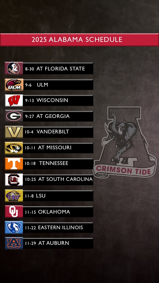 2025 Schedule Wallpaper