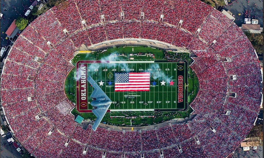 Flyover Rose Bowl